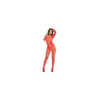 Bodystocking rouge effet body ouvert à l'entre-jambes et sur les fesses 
